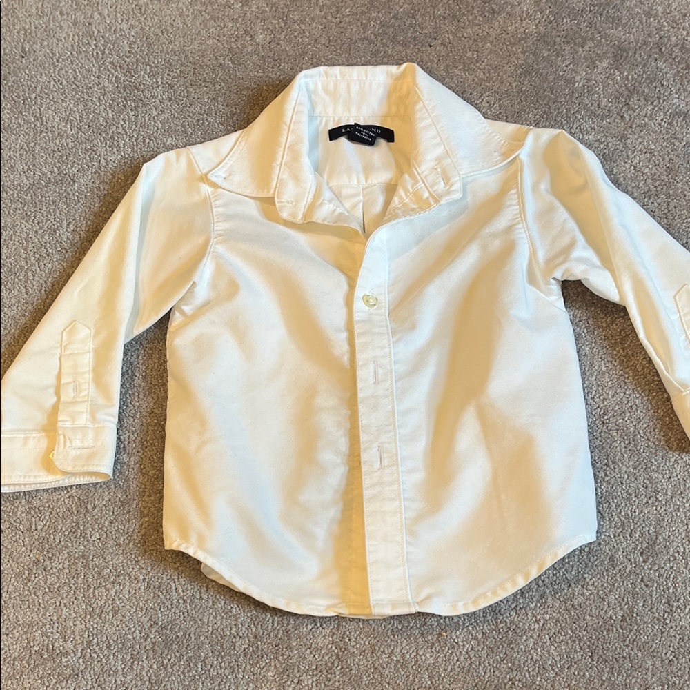 Lands' End  White Oxford Button Down Shirt